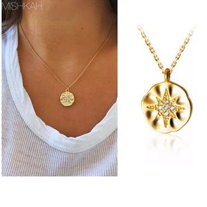 JustIn🎉Minimalist Irregular Round CZ Star Pendant